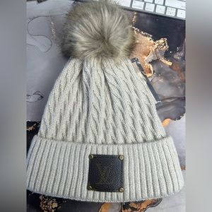 Authentic UpCyled LV Patch Beanie